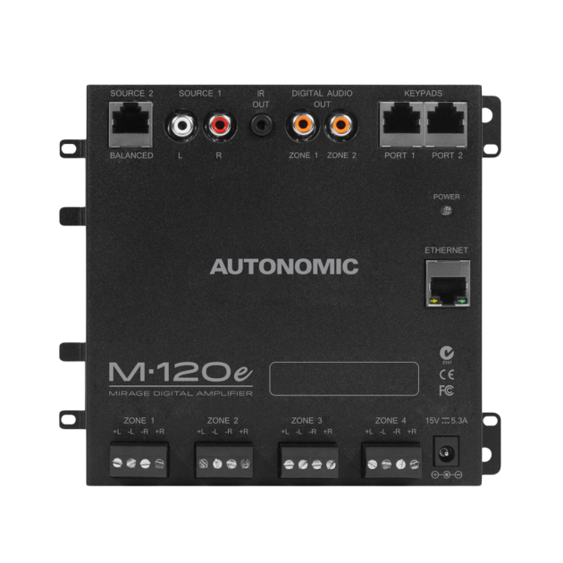 Amplificador Digital Autonomic® M-120e 15W x 8 canais
