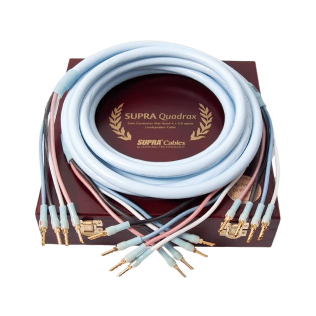 Cabo para Caixas Supra Cables Quadrax 4 x 2.0 - Par 3 metros - para Bi-Amp