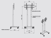 Pedestal Projetelas para TVs ou monitores de 32" até 75"