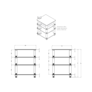 Rack para Equipamentos de Áudio Norstone Stäbbl HiFi Black